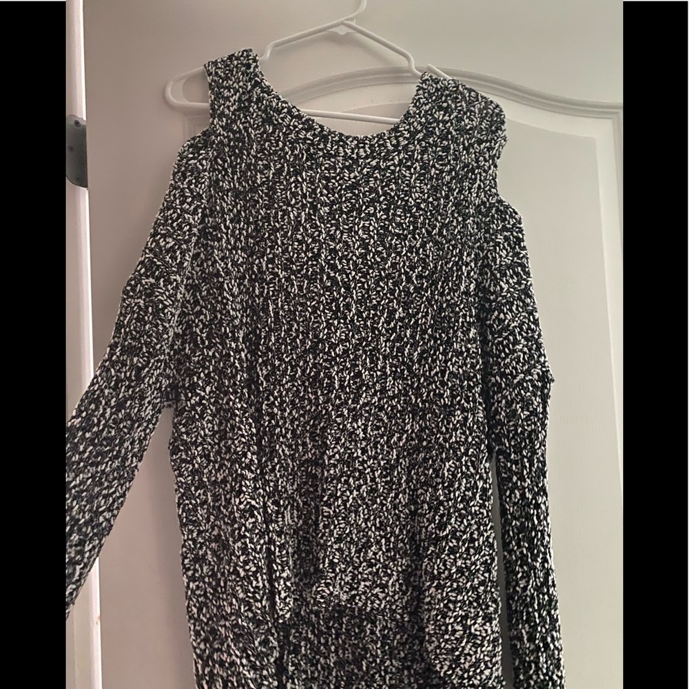 Black and White Popcorn Sweater
